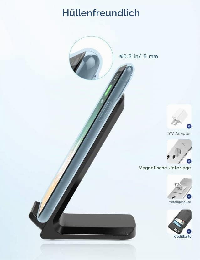 Induktiv Ladestation passend für Samsung Galaxy S25 S24 S23 S22 S22+ S21 FE Plus Ultra 5G S20+ A56 A
