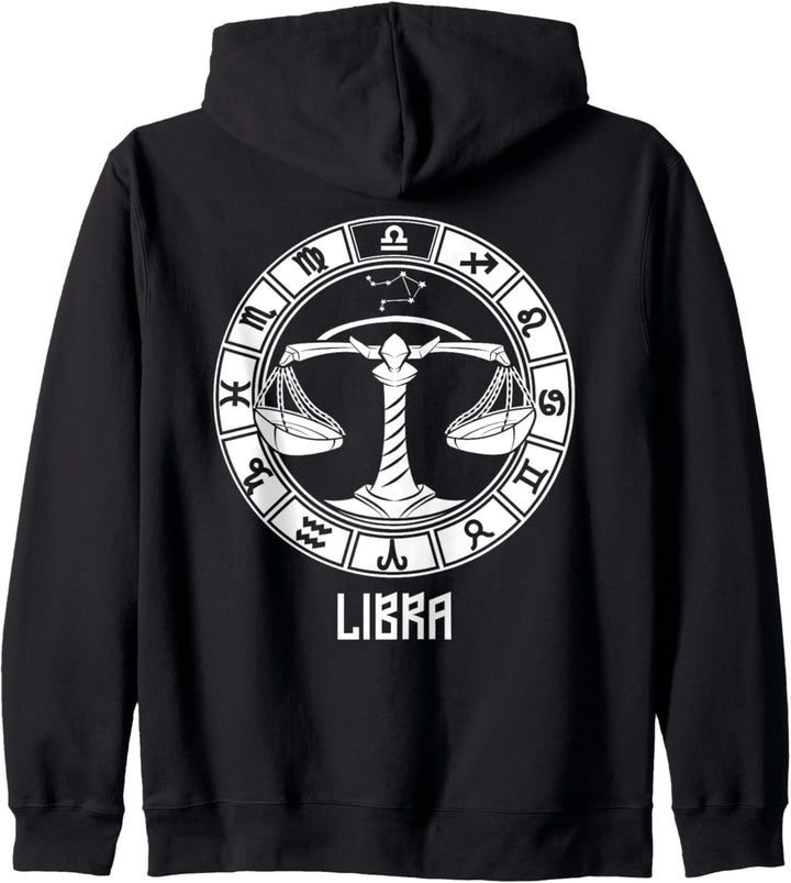Waage Sternzeichen September Oktober Geburtstag Geschenk Ast Kapuzenjacke