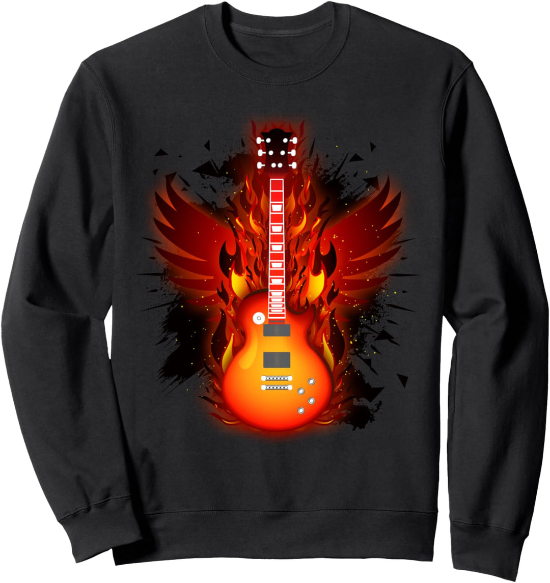 Phoenix Feuer Gitarre Lustiges Musiker Geschenk Sweatshirt