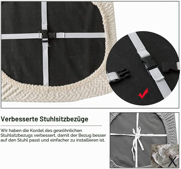 LANSHENG Wasserdicht Stuhlhussen 4er Set, Abnehmbarer Waschbarer Stuhlbezug Sitzfläche, Stretch Stuh