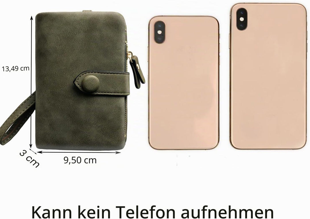 AOXONEL Damen Bifold Leather Wallet RFID blockiert Damen Armband mit kartenhalter-id Fenster geldbör