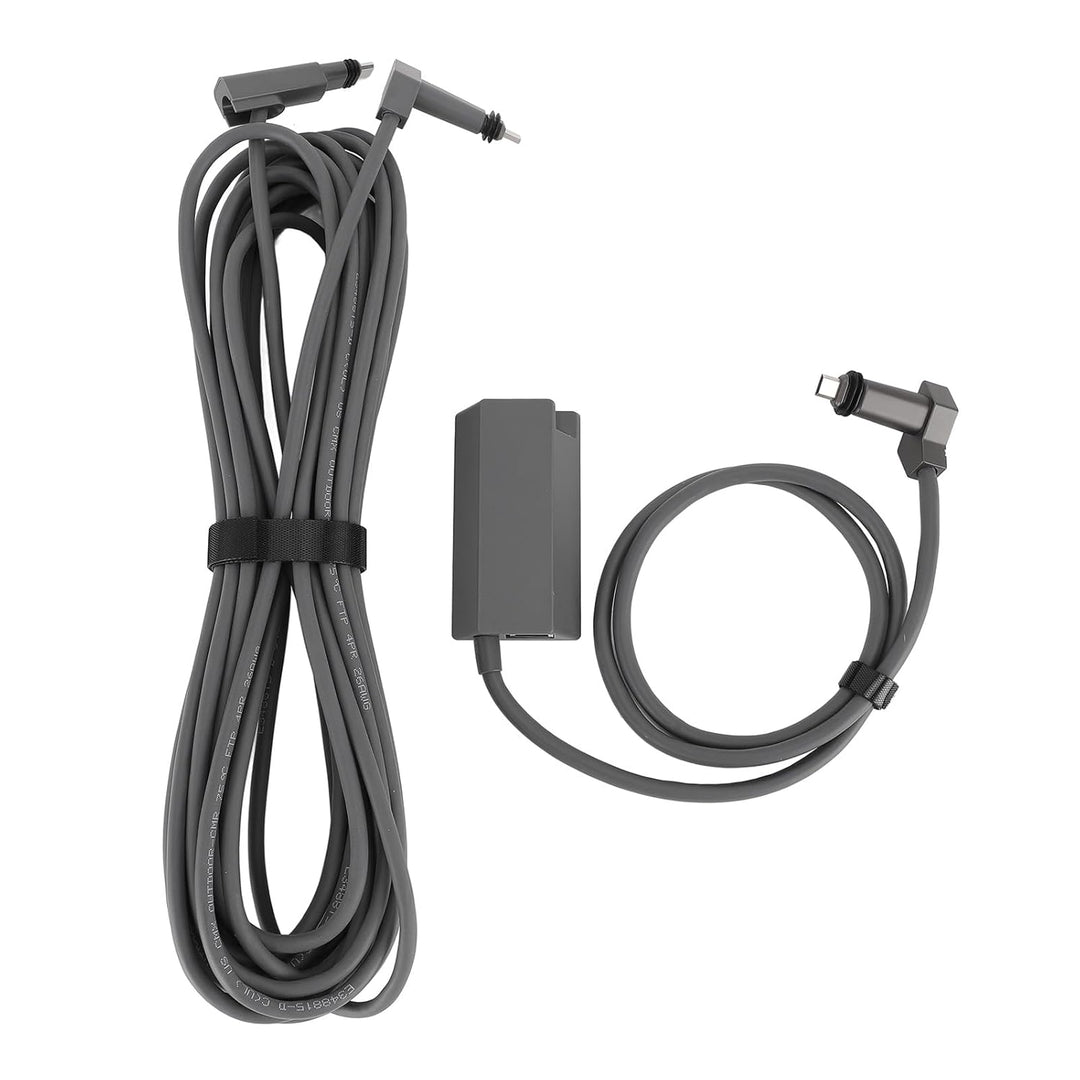 32,8 Fuss Langes Satellitenkabel-Set (Kabel, Ethernet-Adapter, Wandstecker, Kabelklemmen und Schraub
