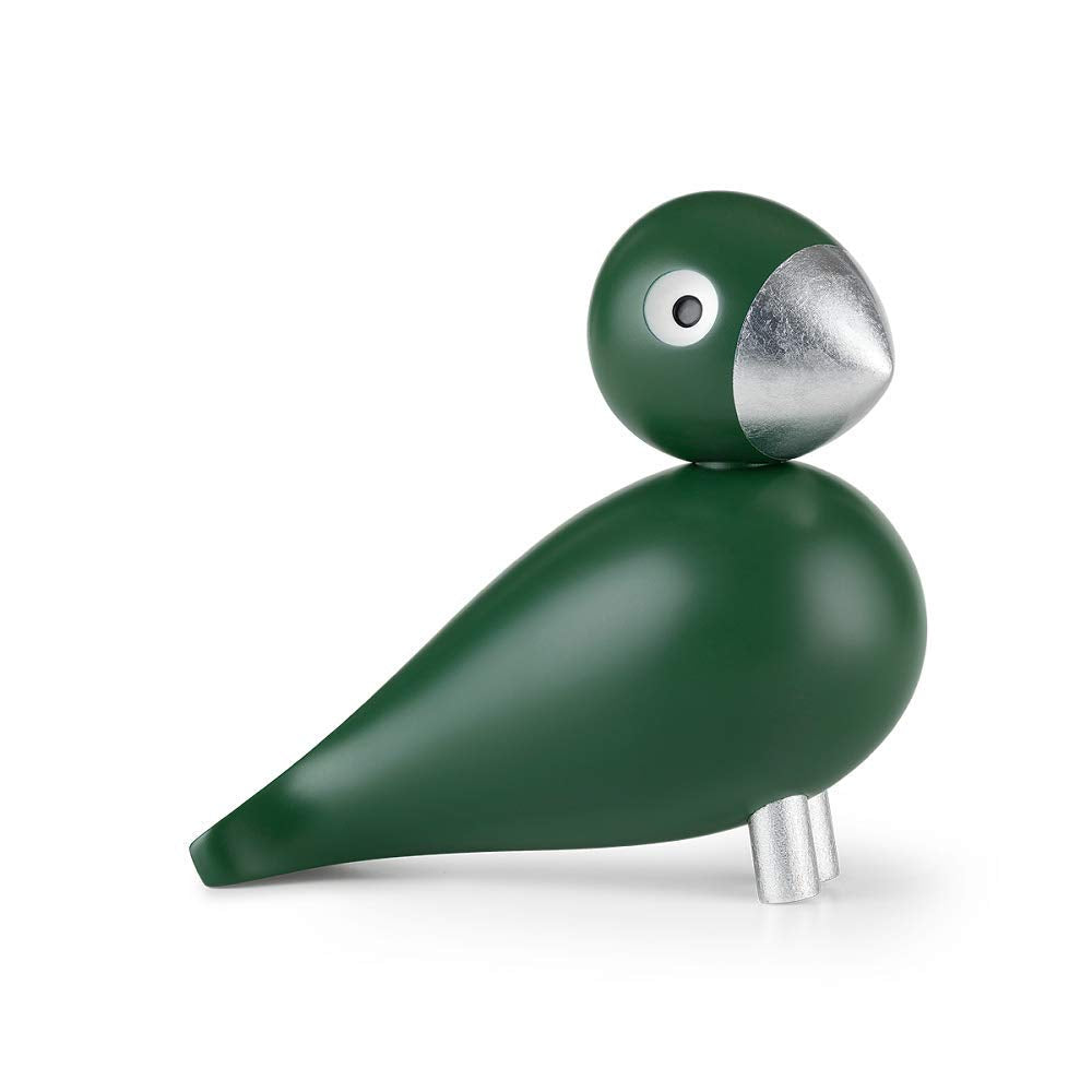 Kay Bojesen Georg Singvogel Figuren 15.5 cm Singvögel Weihnachtsdekoration, grün 15,5cm Grün/Silber,