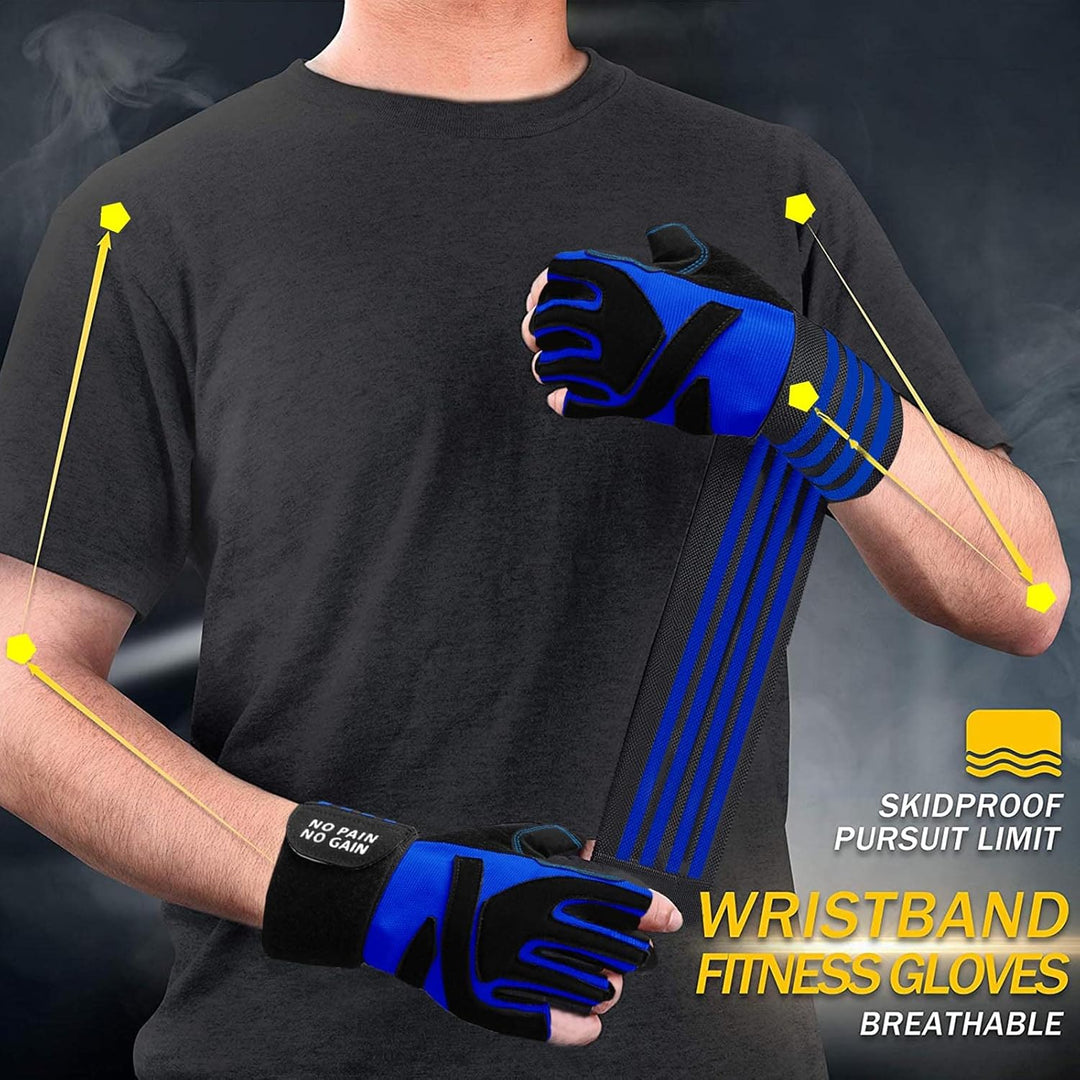 FINGER TEN Fitness Handschuhe Handgelenkschutz Trainingshandschuhe Herren Kraftsport Fitnesshandschu