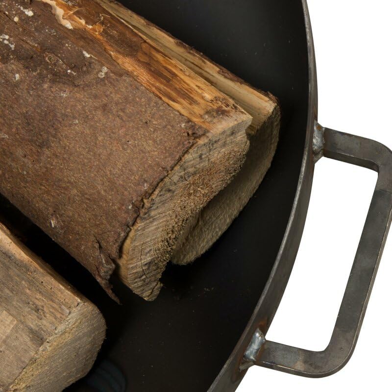 DECORAS Stahl-Feuerschale (Durchmesser: 55 cm/Höhe: 22 cm) - Feuerstelle - Feuerkorb Made in Germany