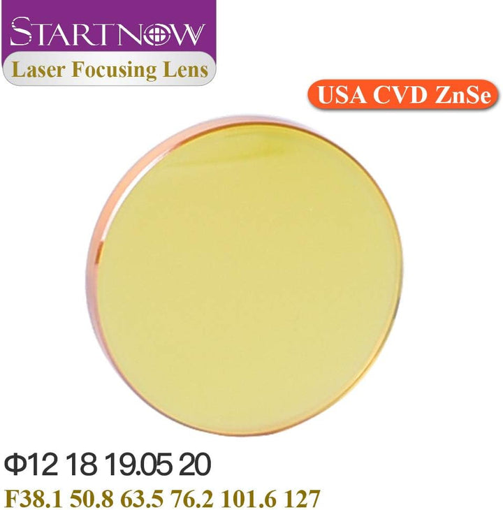 Startnow USA ZnSe CVD Laser Focus Lenses 20mm 19 18 15 12 F50.8 101.6 2" 2.5" 3" for Cut Engraving C