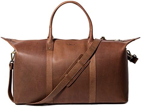 HOLZRICHTER Berlin No 11-1 (M) - Premium Weekender Reisetasche, Sporttasche & Handgepäck aus Leder -
