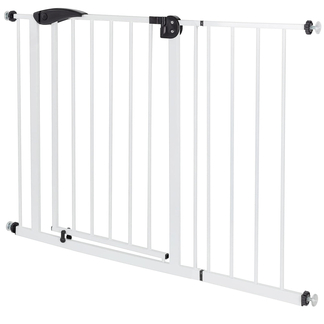 ECD Germany Türschutzgitter für Kinder, Hunde und Katzen, 105-115cm mit 30cm Verlängerung, ohne Bohr