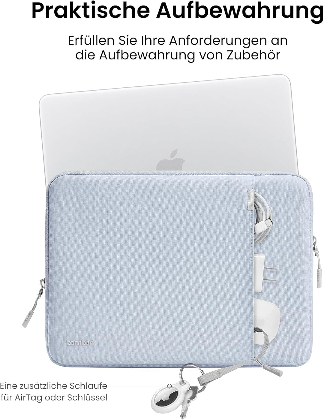 tomtoc 360° Tasche Hülle Entwickelt für 13 Zoll MacBook Neo A3404 (2026) mit A18 Pro Chip, Wasserabw
