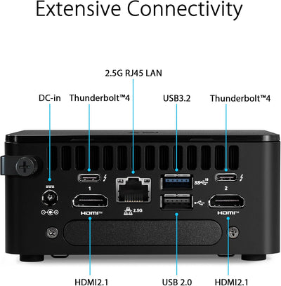 ASUS NUC 13 Pro Tall Kit RNUC13ANHI500002I (Intel Core i5 1340P Prozessor, Intel Iris Xe Grafik, Int