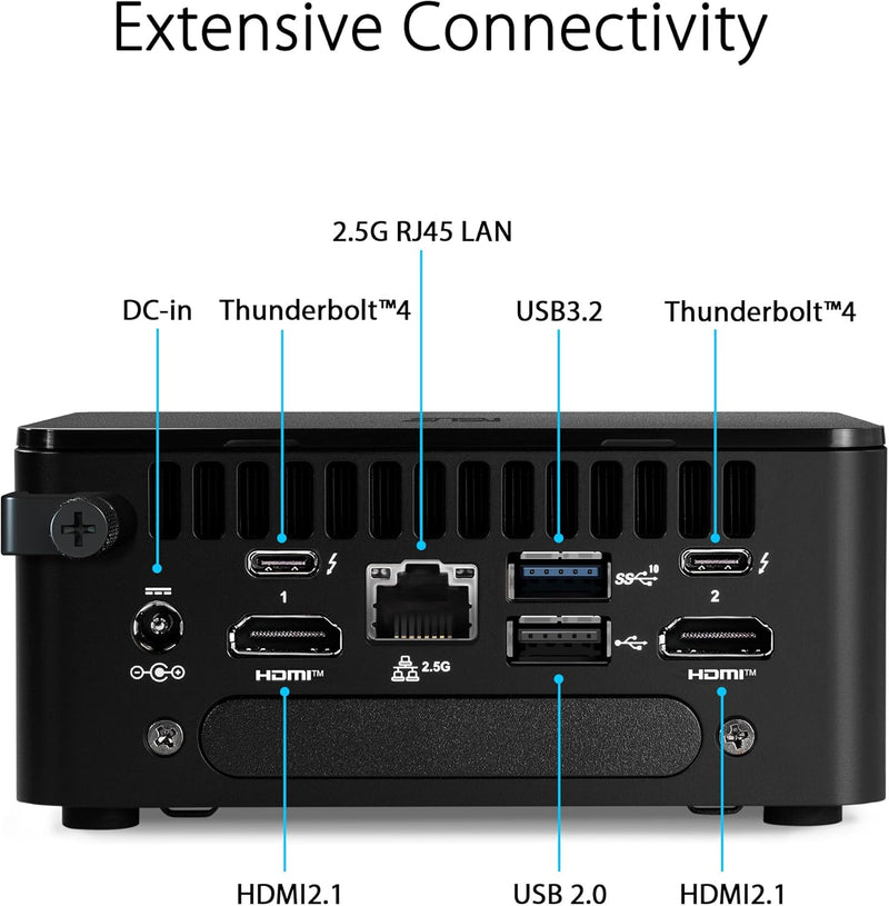 ASUS NUC 13 Pro Tall Kit RNUC13ANHI500002I (Intel Core i5 1340P Prozessor, Intel Iris Xe Grafik, Int