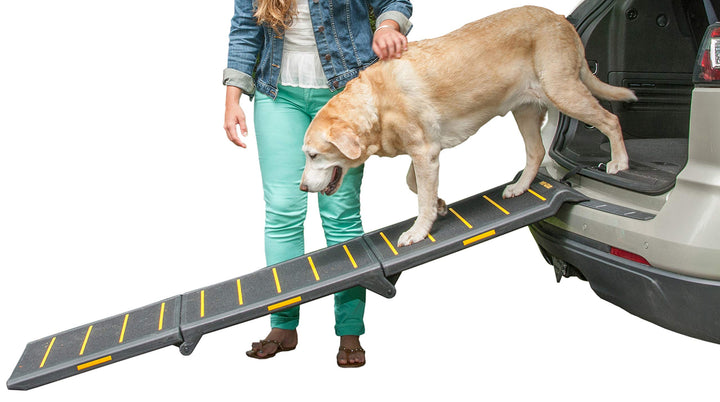 Pet Gear PG9300RF Travel Lite dreifach faltbare reflektierende Rampe, schwarz/gelb, X-Gross Black/Ye