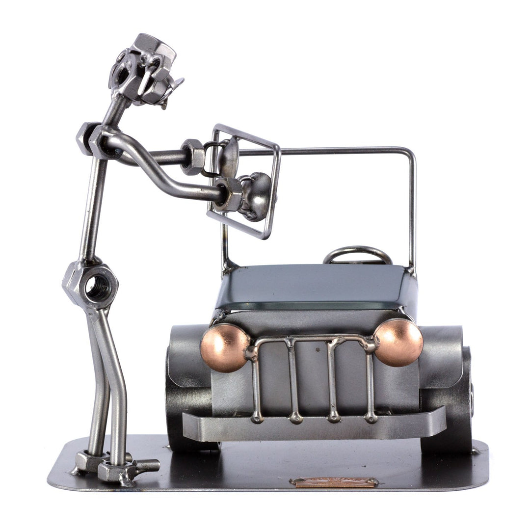 Steelman24 I Schraubenmännchen Autoglaser I Made in Germany I Handarbeit I Geschenkidee I Stahlfigur
