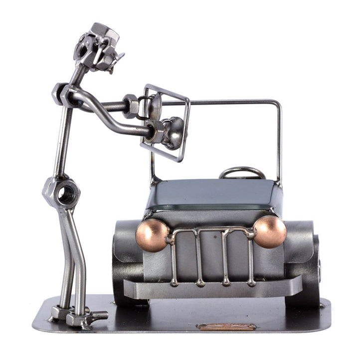 Steelman24 I Schraubenmännchen Autoglaser I Made in Germany I Handarbeit I Geschenkidee I Stahlfigur
