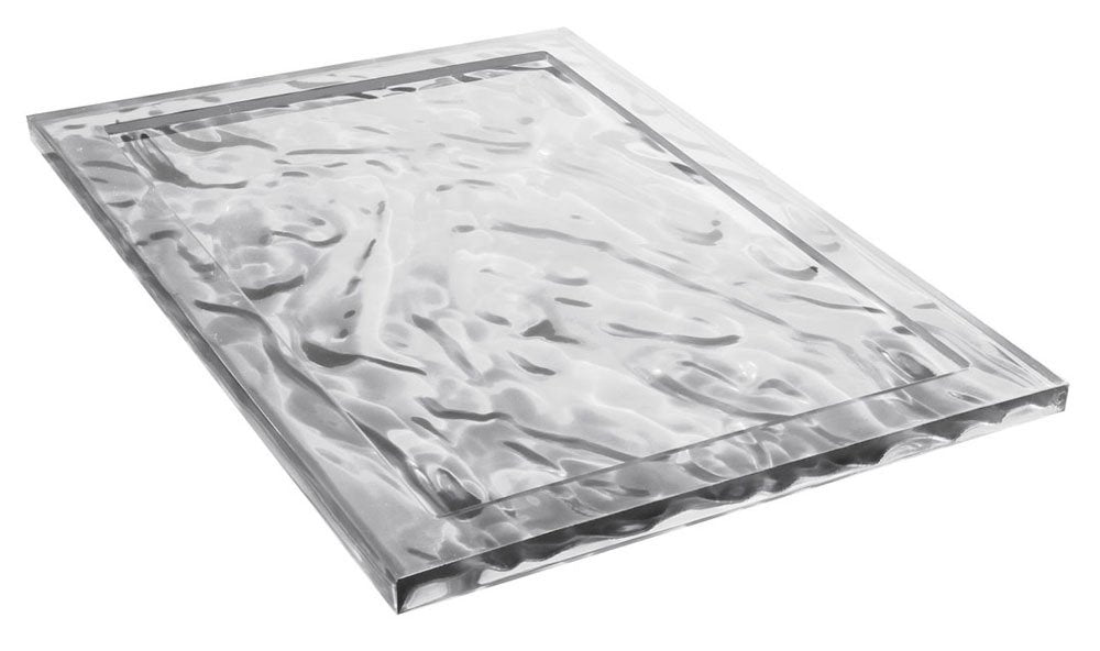 Kartell 01200VF Dune Tablett, Plastik, Rauch, 46 x 32 x 2.5 cm Piccolo Fumè, Piccolo Fumè