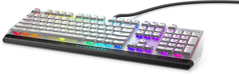 Dell Alienware 510K Low-Profile RGB Mechanical Gaming Keyboard - AW510K (Lunar Light), Weiss Single,