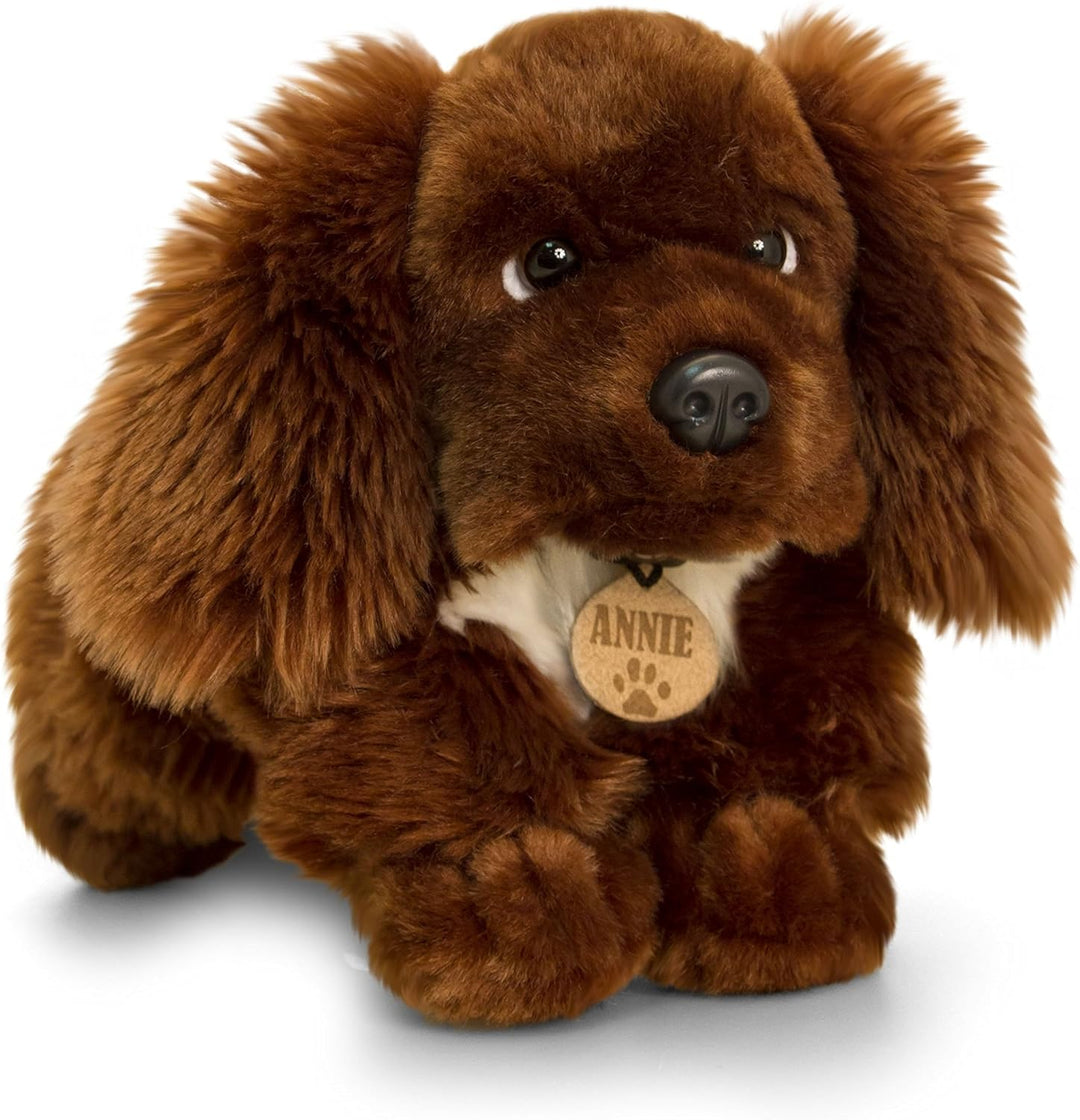 Toyland 35 cm grosser Plüschhund von Keel Toys – Kuscheltiere für Kinder – exklusiv (Annie der Spani