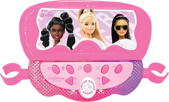 Lexibook Barbie, Leuchtlautsprecher auf Ständer für Kinder, Musikspiel, höhenverstellbar, Lichteffek