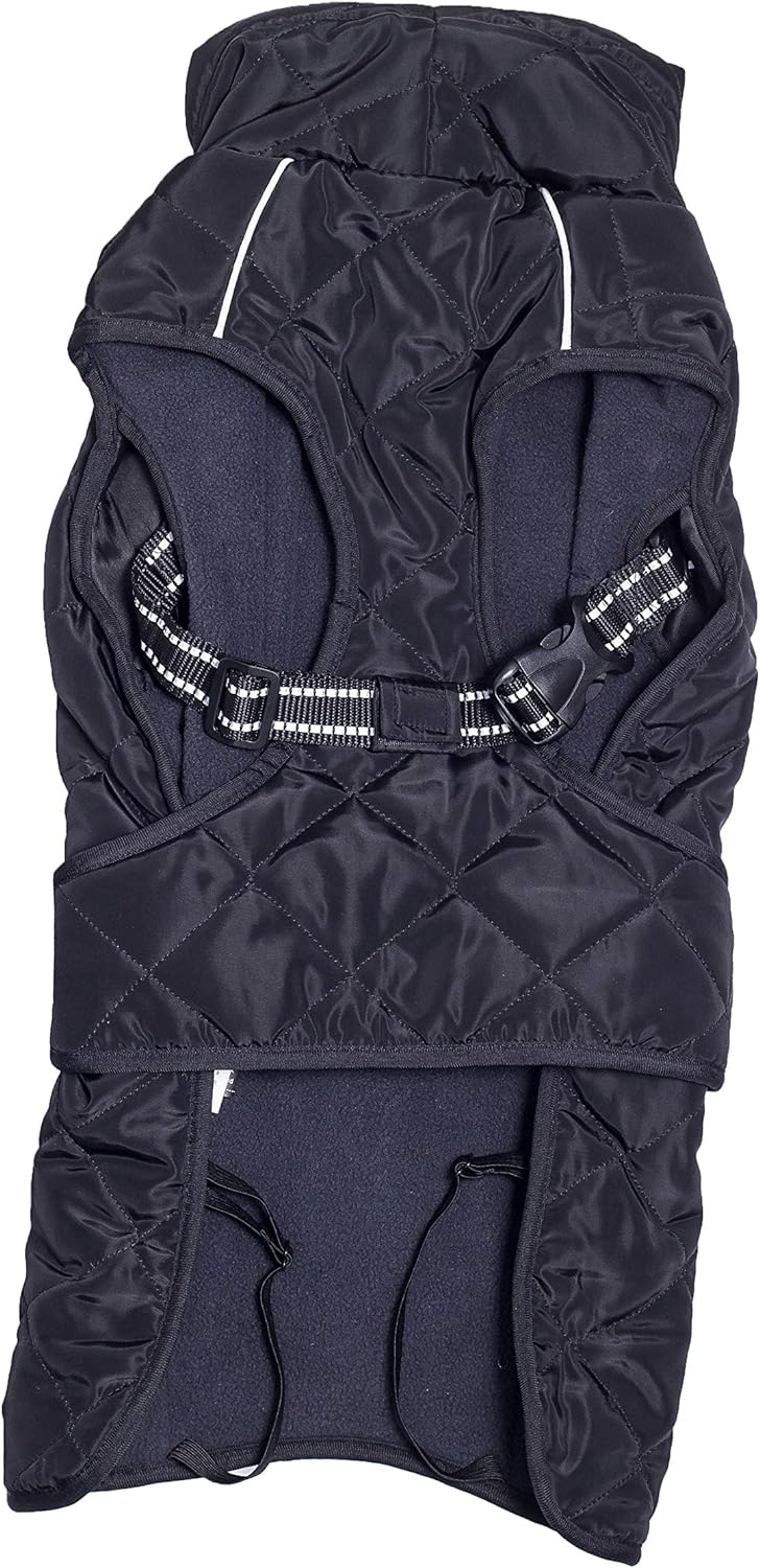 CHIARA Nelson Mantel mit Geschirr CHJ-Y1815BL-XL- Wintermantel, Übergangsjacke, Weste (Grösse: XL, h