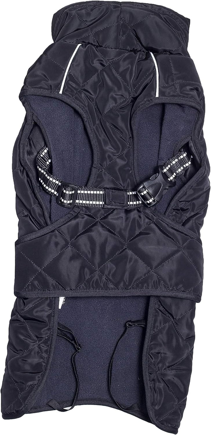 CHIARA Nelson Mantel mit Geschirr CHJ-Y1815BL-XL- Wintermantel, Übergangsjacke, Weste (Grösse: XL, h