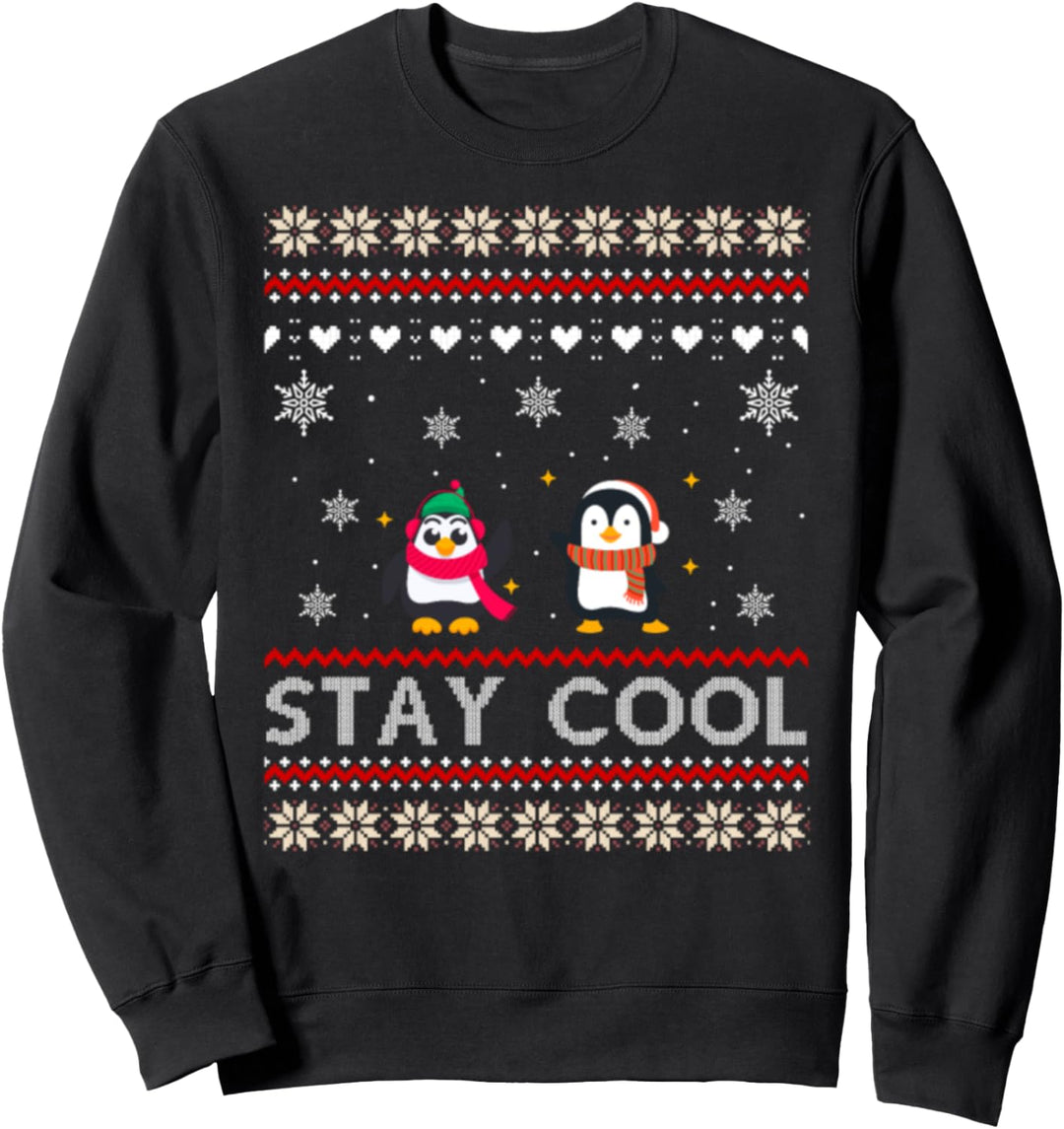Ugly Christmas Pinguin Stay Cool Sweatshirt