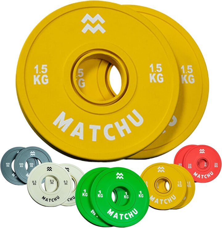 Matchu Sports | Fractional Plates | Mini Hantelscheiben | 0,25/0,5/1/1,5/2,5 KG | Satz mit 2 Stück |