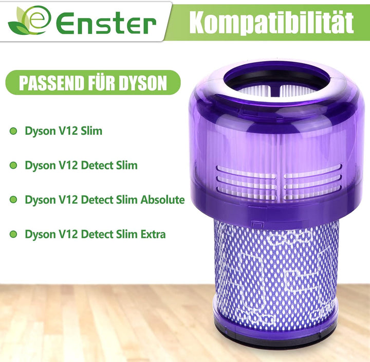 Hepa Filter für Dyson V12 Detect Slim Absolute Extra Waschbar 3 Stück V12 Filter Ersatzfilter Zubehö