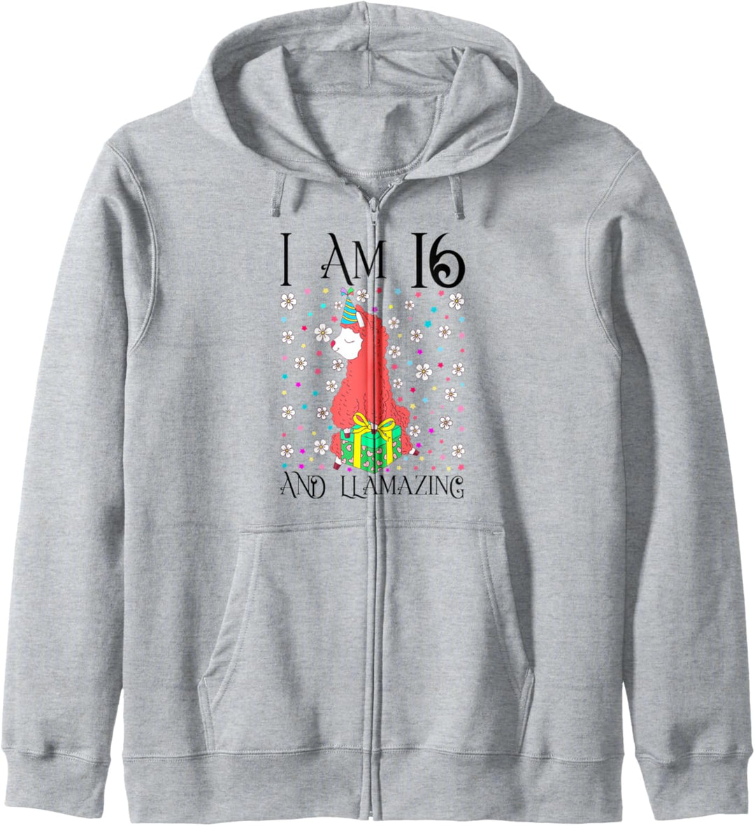 Kids I am 16 and LLamazing 16th Llama Birthday Party Gift Kapuzenjacke