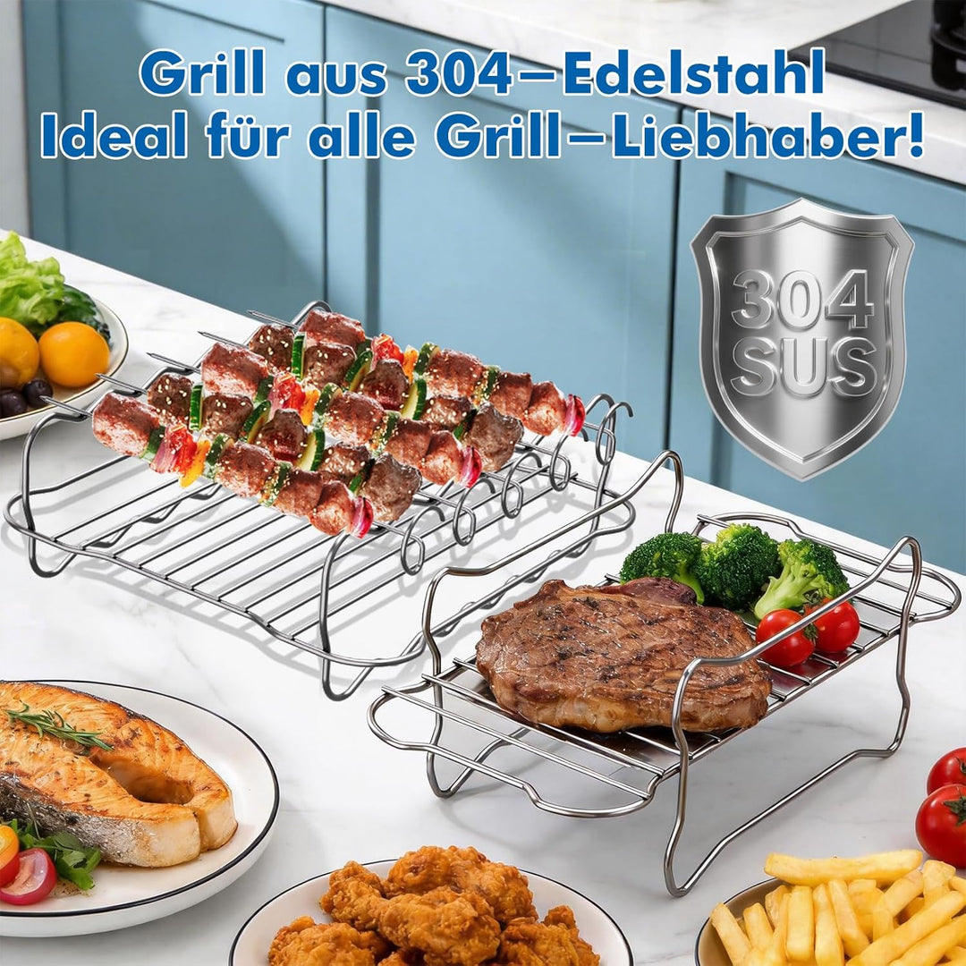 Airfryer Zubehör für Philips Airfryer Dual Basket 3000 Series 5000 Series, NA350/NA352/NA353, 9L, 2