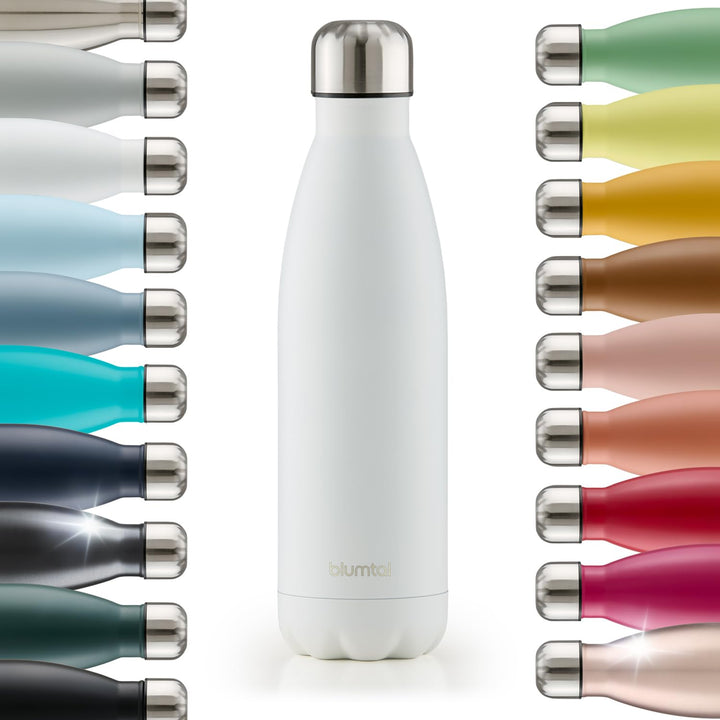 Blumtal Trinkflasche 750 ml Edelstahl - auslaufsichere Isolierflasche - BPA-freie Trinkflasche kalt