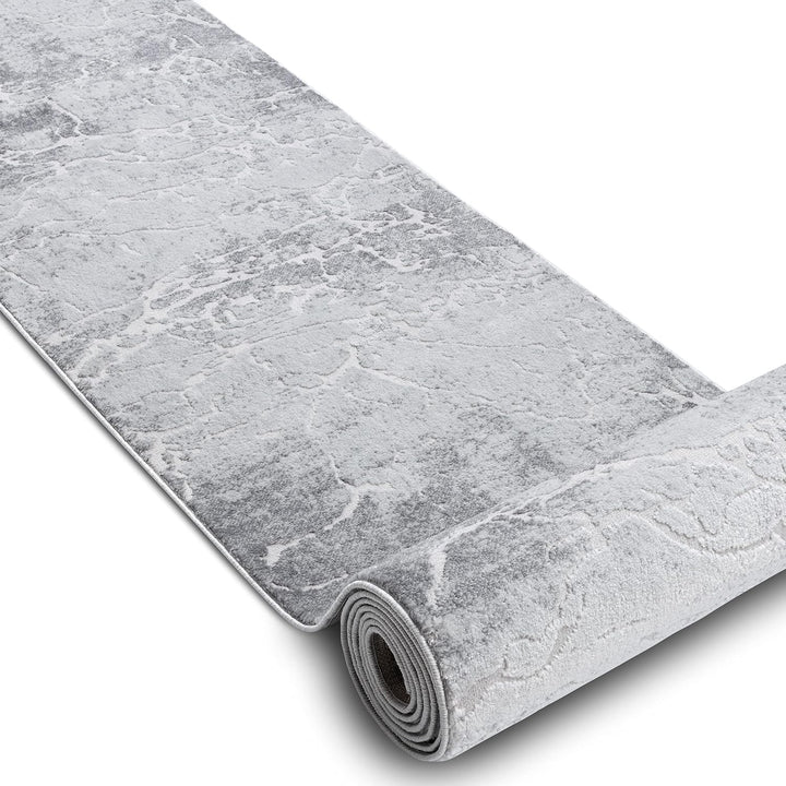 rugsx Modernen Preiswert Läufer MEFE, Läufer Strukturell - Zwei Ebenen aus Vlies Grau 60x110 cm MEFE