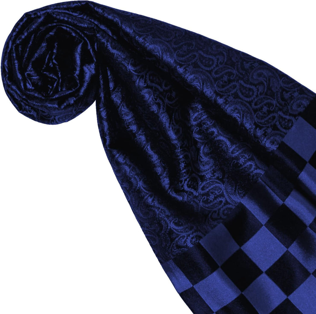 Lorenzo Cana Herren Schal aus 100% Seide aufwändig jacquard gewebter Damast Seidenschal Seidentuch T