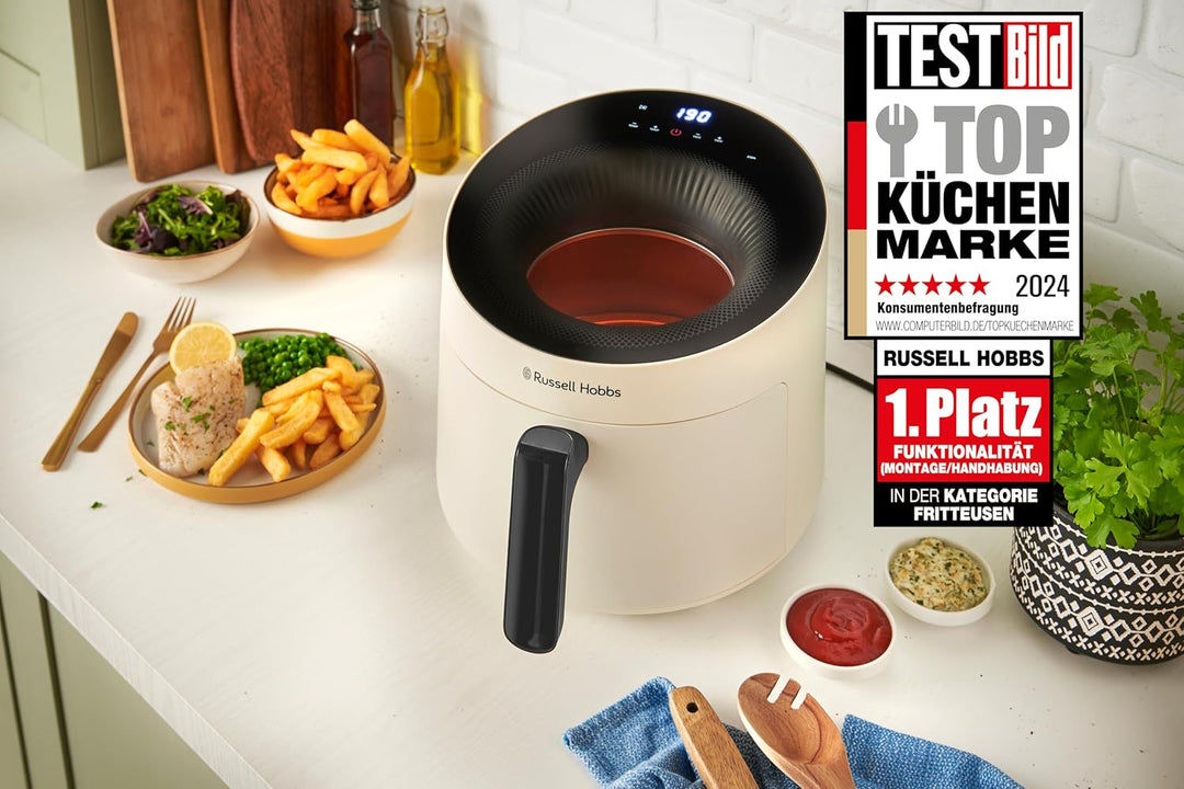 Russell Hobbs Heissluftfritteuse 5L [10 Programme|mit Sichtfenster] AirFryer (Fritteuse ohne Öl, Fri