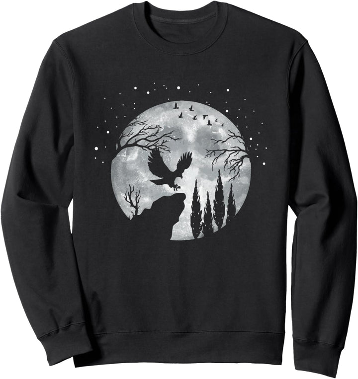 Adler Adlerkopf Raubvogel Greifvogel - Vollmond Adler Sweatshirt
