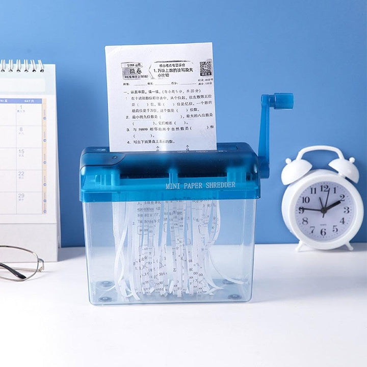 Handgefertigter Manueller Papierzerkleinerer, A4-Dokumente, tragbarer Mini-Schnitte für Heim- und Bü