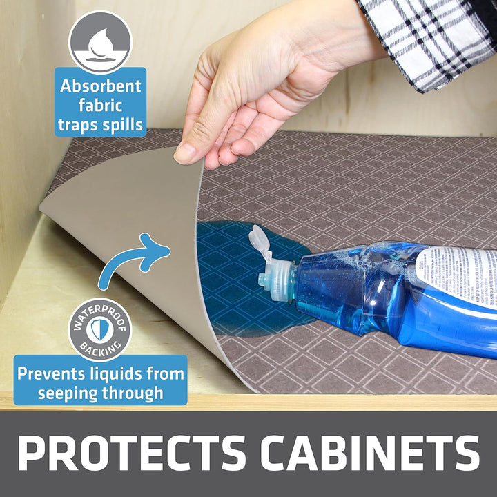 Drymate Premium XL Under The Sink Mat (24” x 59”), Cabinet Protection Mat, Shelf Liner - Absorbent/W