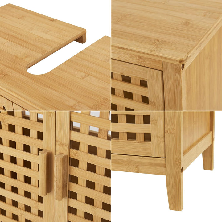 [en.casa] Waschbeckenunterschrank Ingmarsö Waschtischunterschrank Badunterschrank mit 2 Türen 60 x 6