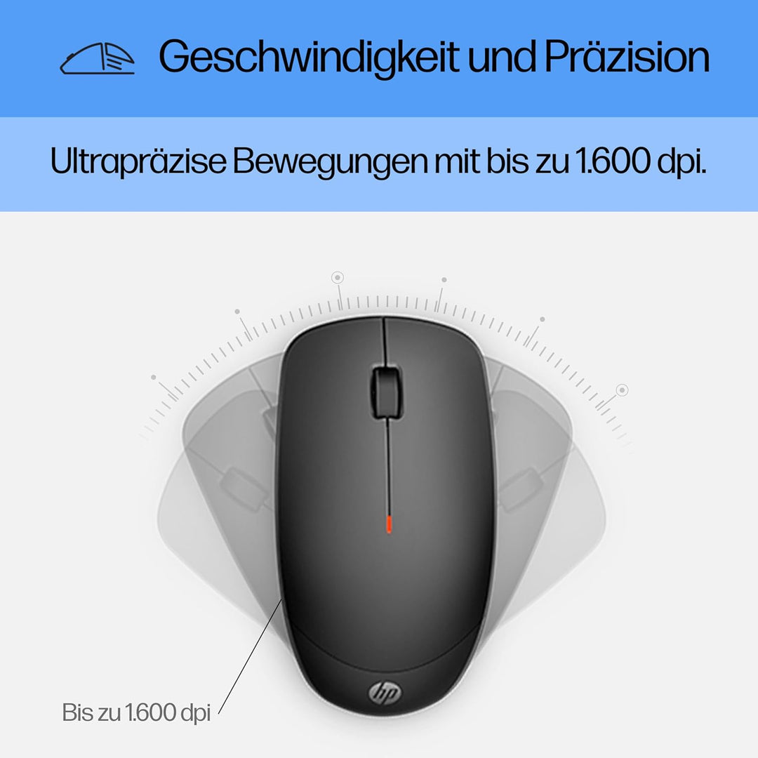 HP 230 Maus und Tastatur (kabellose Maus und Tastatur, USB Dongle, bis zu 16 Monate Akkulaufzeit, QW