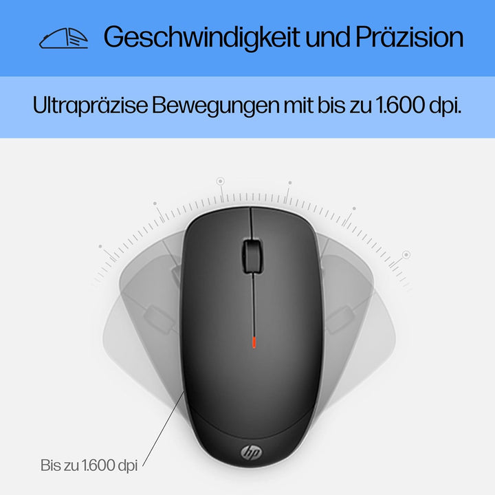 HP 230 Maus und Tastatur (kabellose Maus und Tastatur, USB Dongle, bis zu 16 Monate Akkulaufzeit, QW