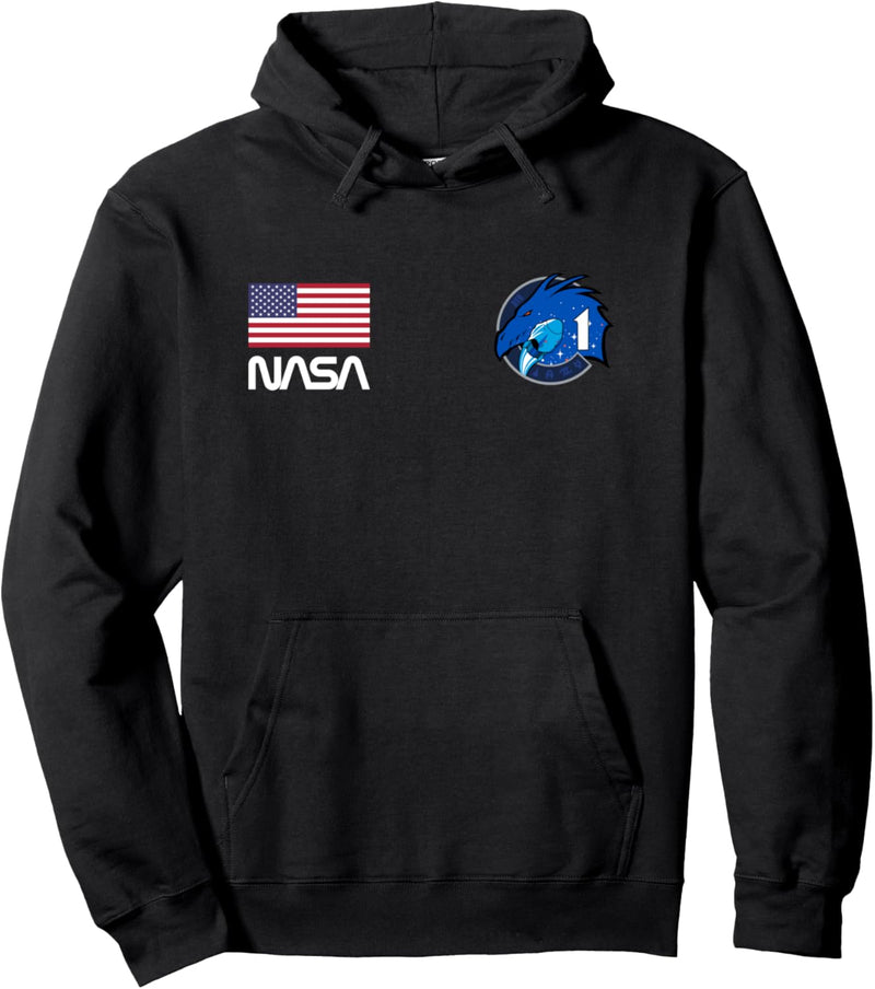 NASA Worm Dragon Spacecraft Crew-1 USA Pullover Hoodie