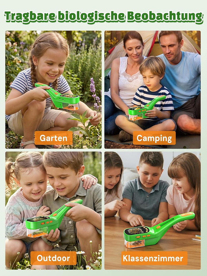 Acoath Insektenfänger 2,4-Zoll Mikroskop, Entdecker Set für Kinder ab 5 Grün, Grün