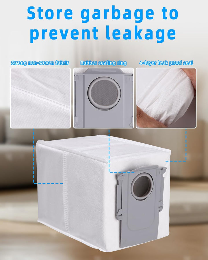 20 Stück Staubbeutel Zubehörset für Roborock Q Revo/Qrevo Pro/Qrevo MaxV/Qrevo S/Qrevo master Robote