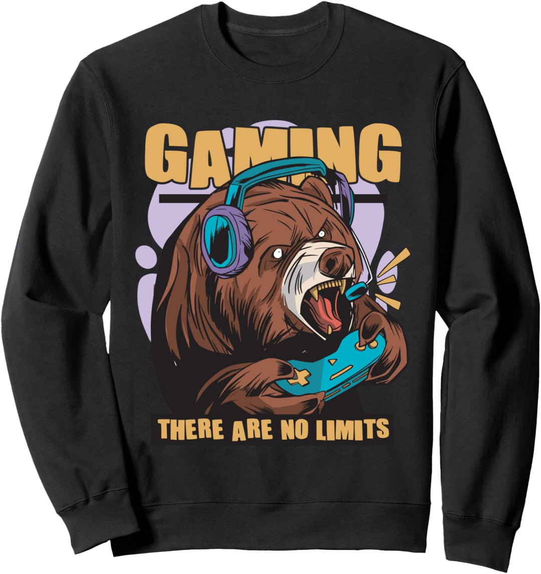 Gamingartikel für Jungen gibt es keine Grenzen Gamer Sachen Sweatshirt