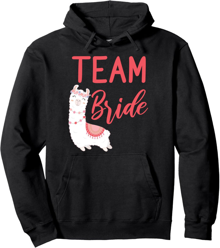 Damen Team Bride Braut Lama Alpaka Alpaca JGA Verlobung Pullover Hoodie
