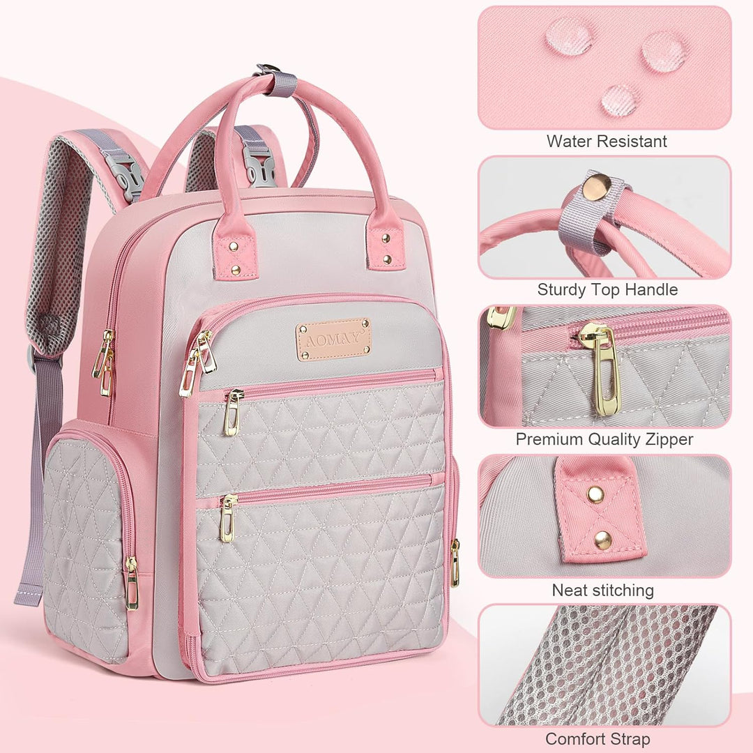 Wickeltasche Rucksack – Mama-Tasche für Krankenhaus, Reiserucksäcke, grosses Fassungsvermögen, multi