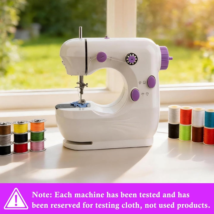 Nähmaschine für Anfänger mit 42 Teilen Zubehör, Tragbare Nähmaschine Kinder Elektrisch mit Dual-Spee