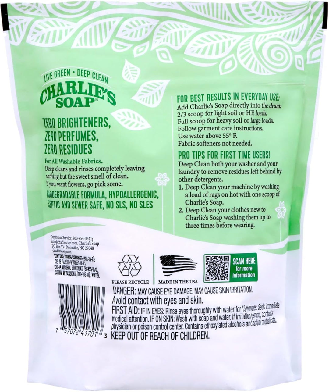 Charlies Seife Waschpulver 40 oz 1 1.20 kg (1er Pack)