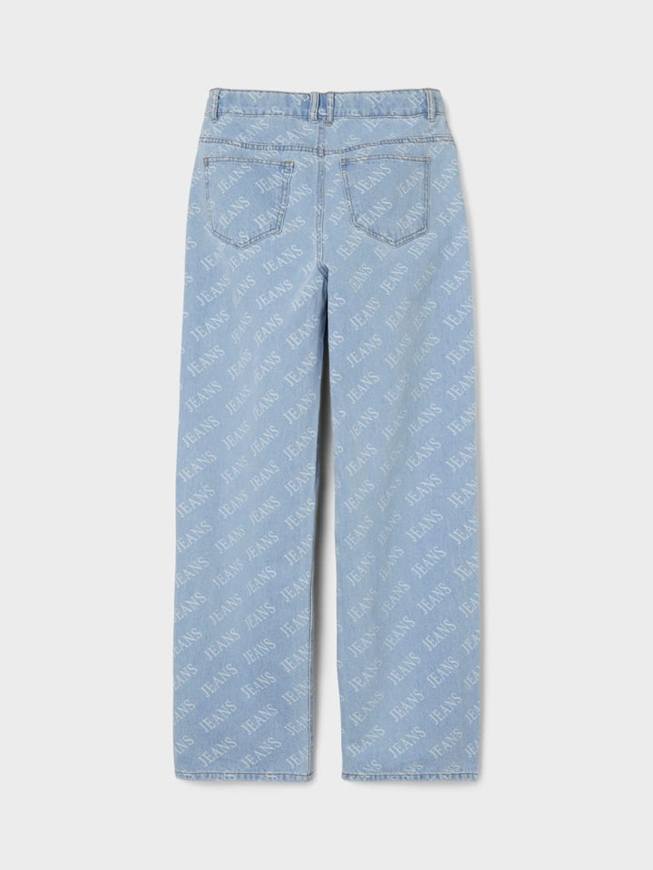 NAME IT Mädchen Nlftexizza DNM Hw Straight Pant Hose 140 Light Blue Denim, 140 Light Blue Denim