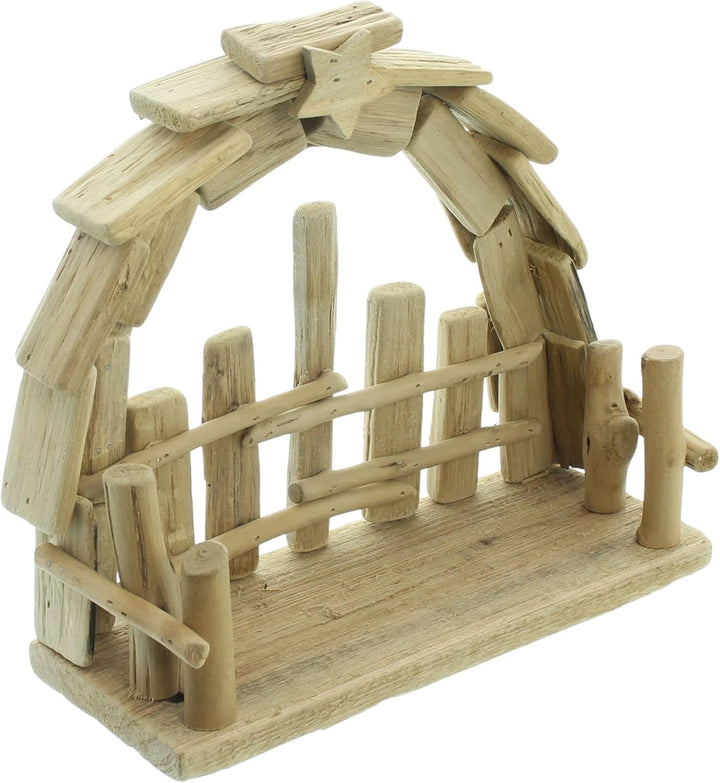 Dekoleidenschaft Weihnachtskrippe Natur aus Treibholz, Holzkrippe, Weihnachtsdeko, Krippenspiel, Hol