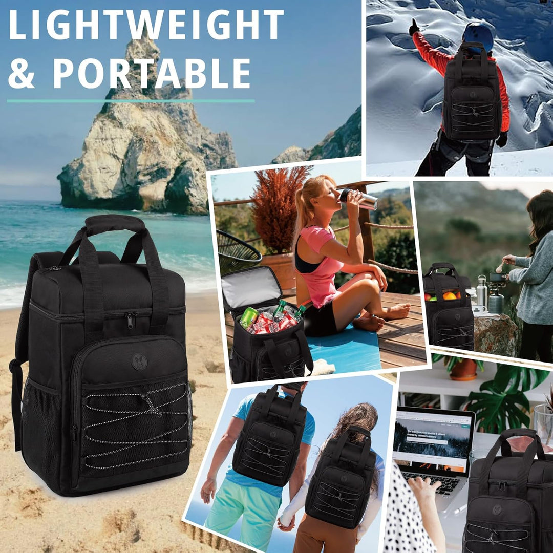 Kühlrucksack mit gepolstertem Tragegriff, Leichter und isolierter Rucksack, auslaufsicher, grosse Ka